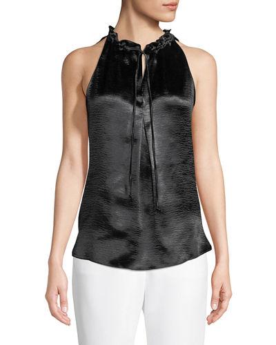 Sleeveless Charmeuse Blouse