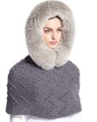 Fur-trim Hooded Cashmere