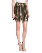 Manda Pleated Metallic Mini
