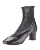 Datsy Snake-embossed Booties