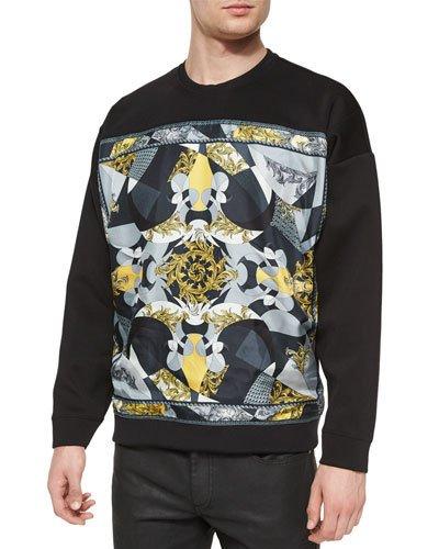 Graphic Crewneck Sweatshirt, Black