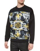 Graphic Crewneck Sweatshirt, Black
