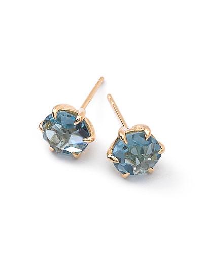 18k Rock Candy Small Round Blue Topaz