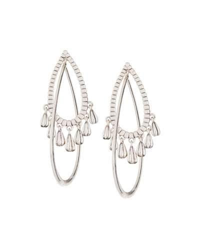 Signature Caviar Fluted Teardrop Dangle Earrings