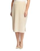 Ming Wang Plus Basic Pencil Skirt, Camel, Women's,