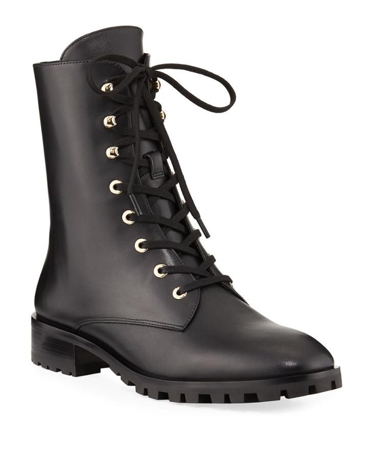 Norrie Leather Combat Booties