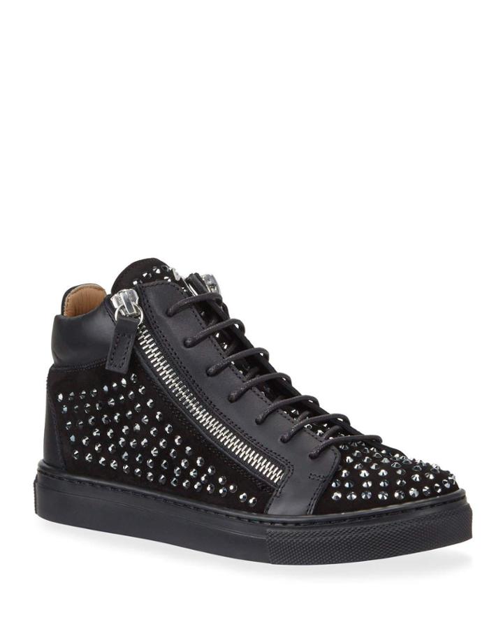 Boy's Studded High-top Sneakers, Toddler/kids