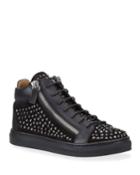 Boy's Studded High-top Sneakers, Toddler/kids