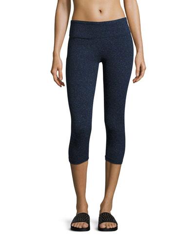 Space-dye Capri Leggings, Blue Cosmic/midnight