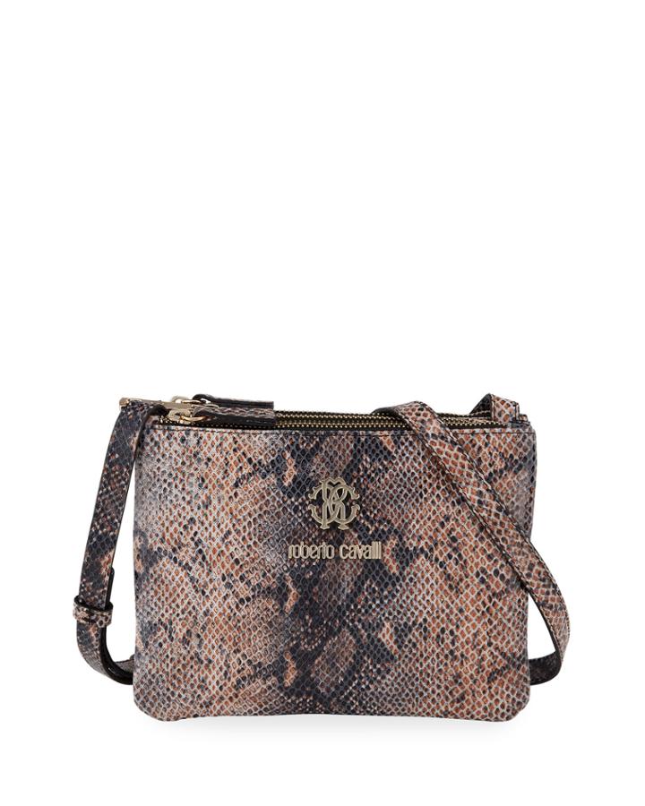 Snake-print Zip Trio