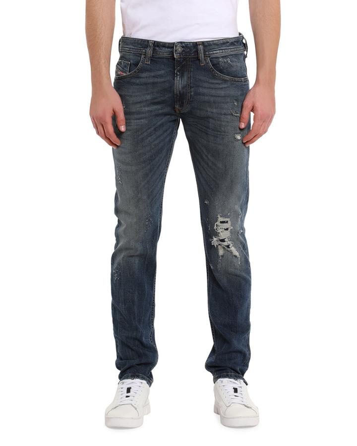 Men's Thommer Distressed Straight-leg Jeans
