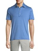 Heathered Cotton 3-button Polo