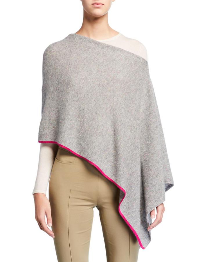 Cashmere Contrast Piped Topper