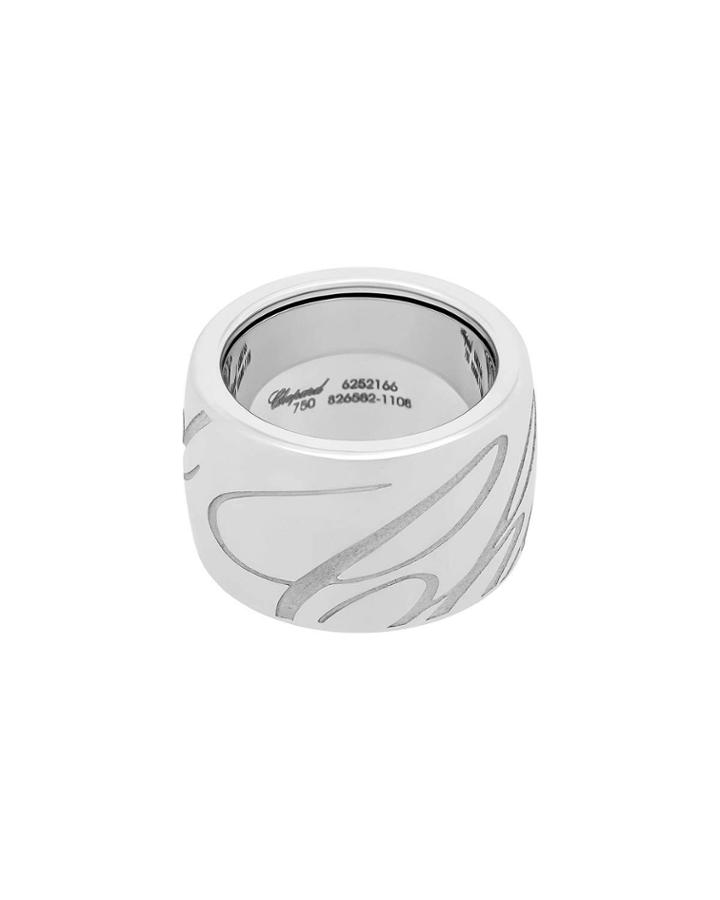Chopardissimo 18k White Gold Revolving Ring,