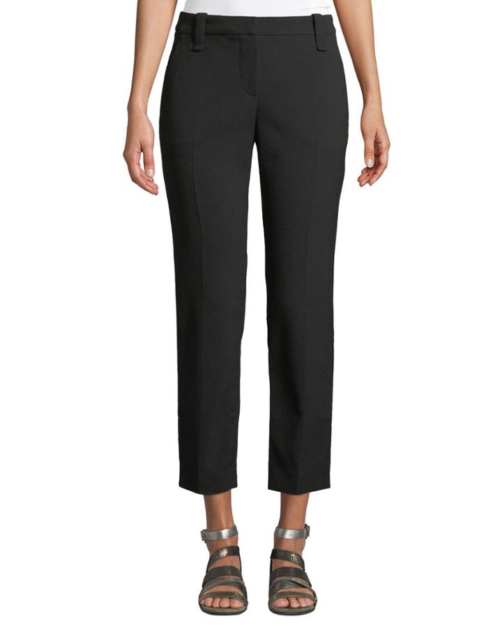 Tailored Wool-blend Cigarette Pants