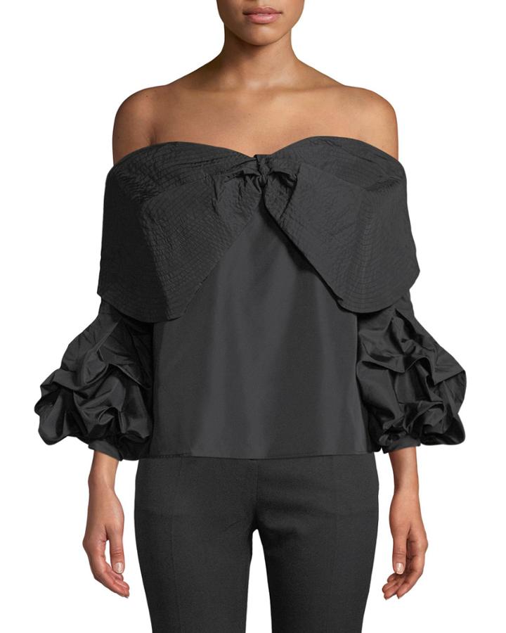 Juliette Bow Off-the-shoulder Top