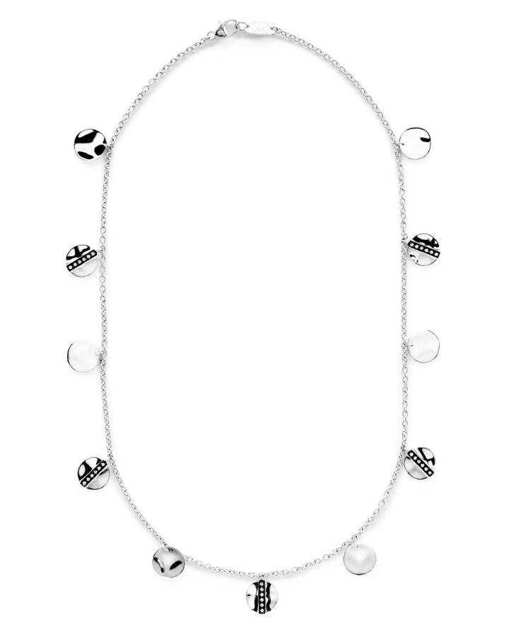 Senso Disc Paillette Necklace With Diamonds,