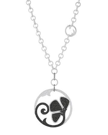 18k White Gold 2-tone Diamond Pendant Necklace