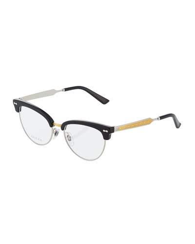 Semi-rimless Round Plastic Optical Glasses
