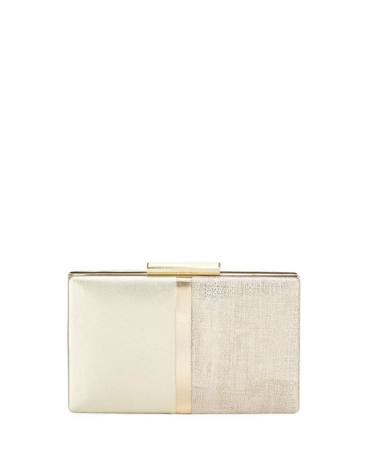 Metallic Box Clutch Bag