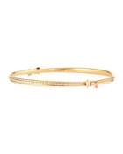 Two-tone 18k Pave Diamond Bow Bangle Bracelet