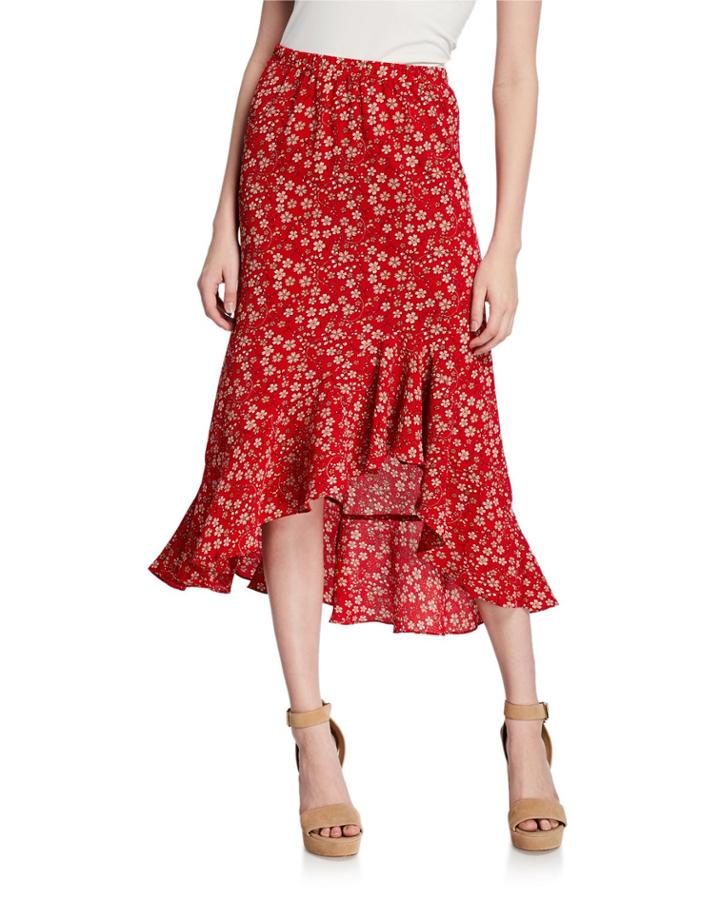 Raised Floral Flounce