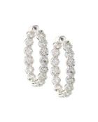 18k Diamond Bouquets Hoop Earrings