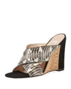 Snakeskin Cork-wedge