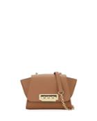 Eartha Mini Leather Crossbody Bag, Dark Beige