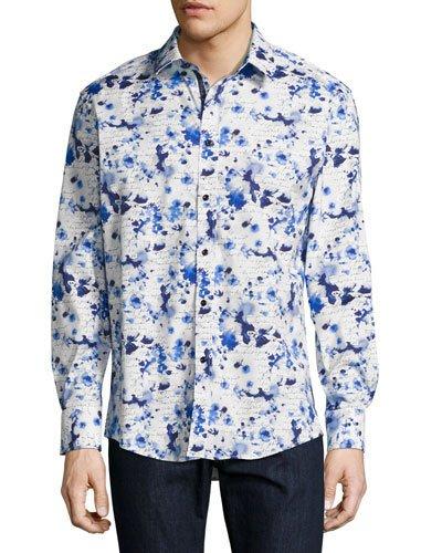 Floral/script Button