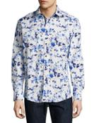 Floral/script Button