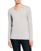 V-neck Long-sleeve Modern Cashmere