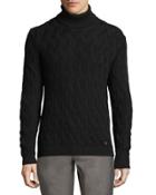 Cable-knit Turtleneck