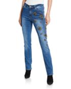 J673 Embellished Stretch-denim Jeans