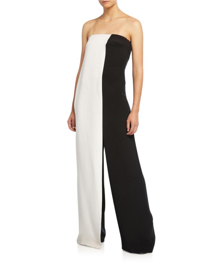 Strapless Colorblocked Jumpsuit