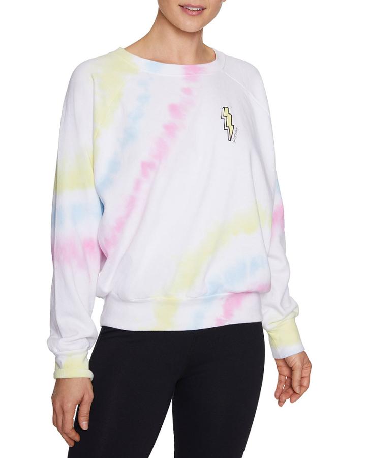 Bolt Graphic Angled Tie-dye Raglan