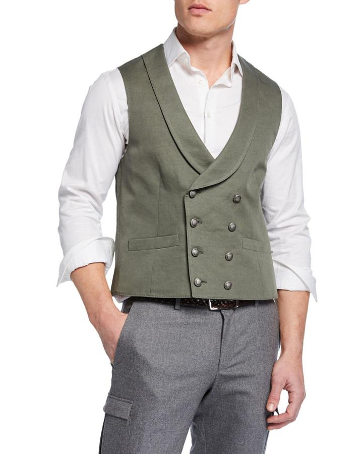 Men's Cotton-blend Waistcoat Vest