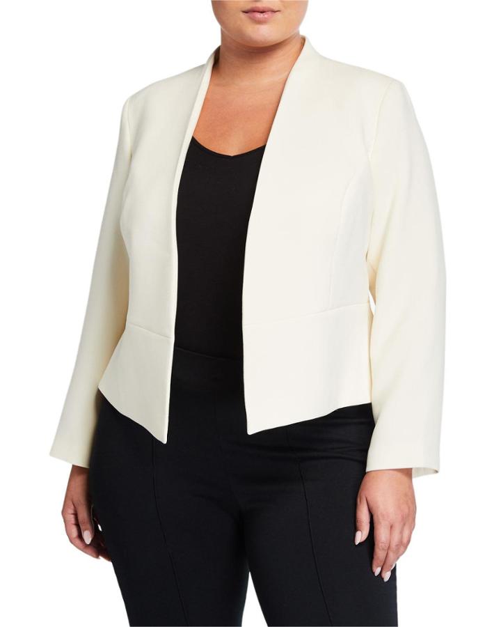 Plus Size Crepe Flyaway Jacket