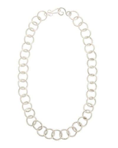 Circle-link Sterling Silver Necklace