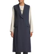 Sleeveless Twill Coat