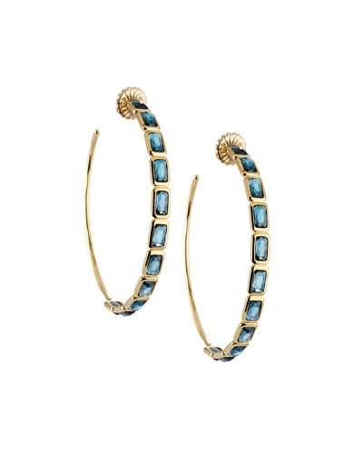 Rock Candy Gelato&reg; 18k Blue Topaz Hoop Earrings