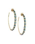Rock Candy Gelato&reg; 18k Blue Topaz Hoop Earrings