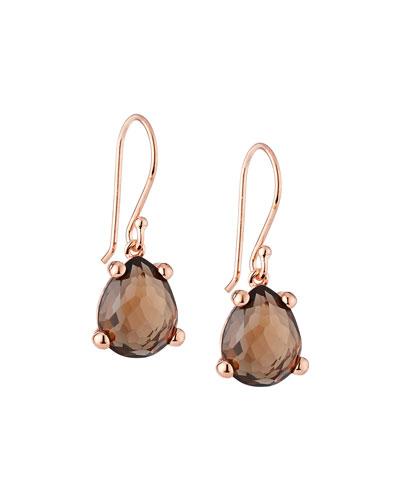 Smoky Quartz Pear-shaped Drop Earrings