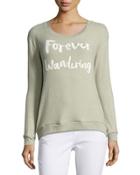 Forever Wandering Brushed Pullover Top, Olive