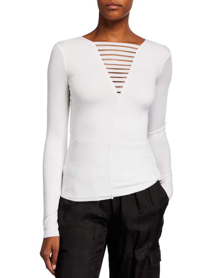 Low Down Cut Out Jersey Top