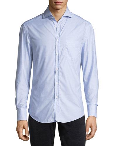 Slim-fit Twill Sport Shirt,