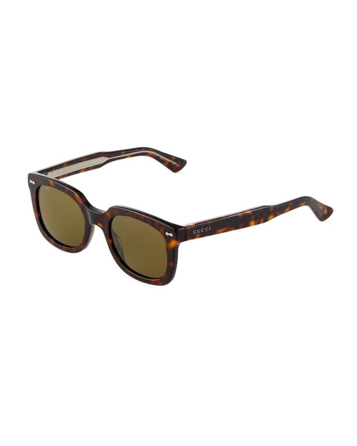 Unisex Square Tortoise Acetate