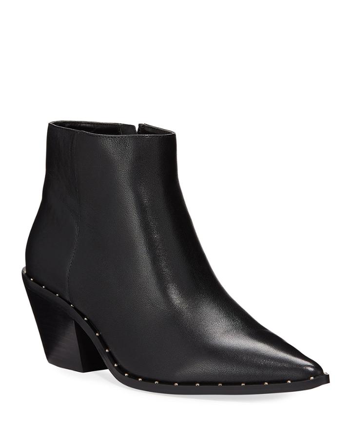 Western Leather Ankle Booties