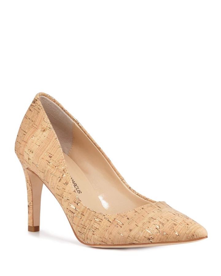 Cissy Pointed-toe Cork Pumps