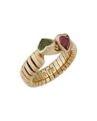 18k Yellow Gold Double Heart Ring,